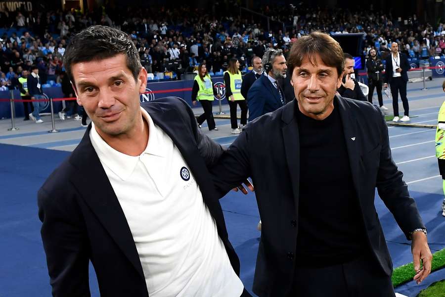 Cristian Chivu și Antonio Conte Cristian Chivu și Antonio Conte