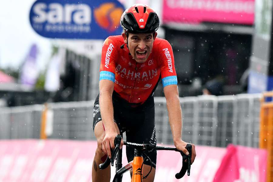Bahrain Victorious rider Gino Mader of Switzerland