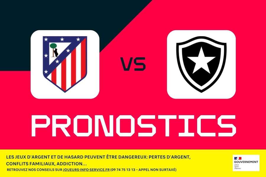 Atlético Madrid vs. Botafogo : Pronostics, meilleurs paris et cotes (Coupe du monde des clubs) Atlético Madrid vs. Botafogo : Pronostics, meilleurs paris et cotes (Coupe du monde des clubs)