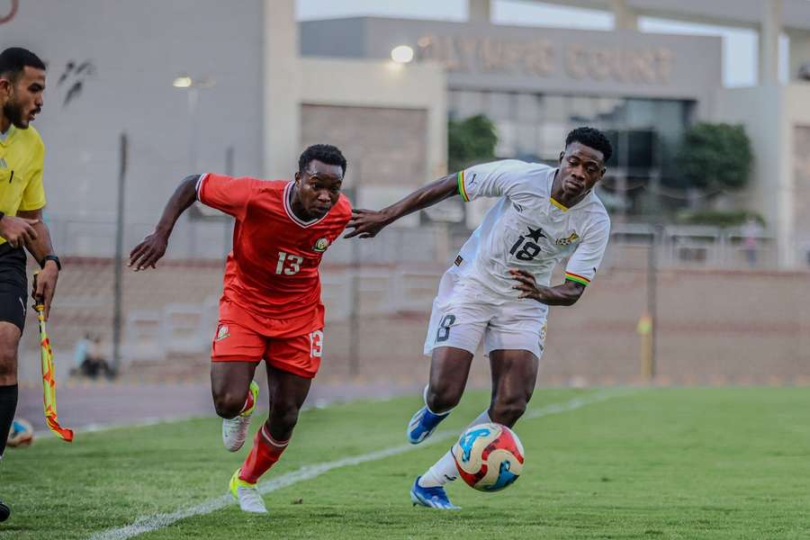 Kenya in action against Ghana