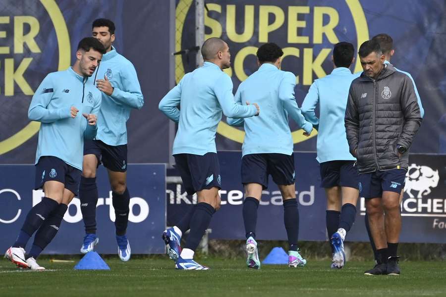 Sérgio Conceição, treinador do FC Porto, no treino desta segunda-feira