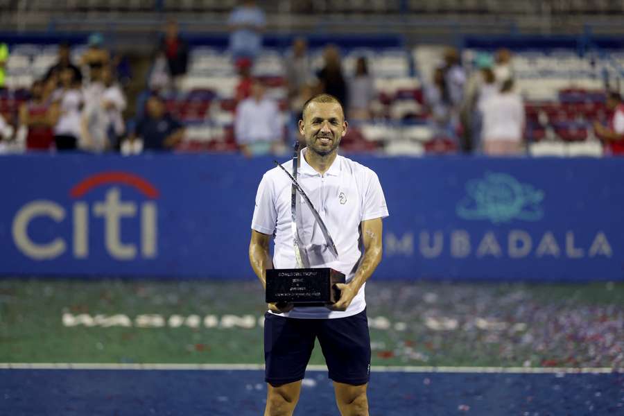 Dan Evans celebrates first win on ATP tour