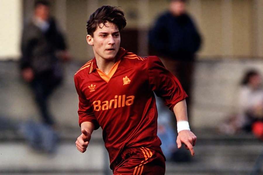 Un giovanissimo Francesco Totti