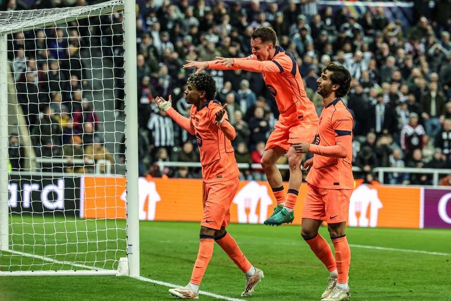 Yamal celebra su postrero gol