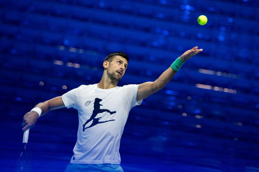Très concentré, même à l'entraînement : Novak Djokovic