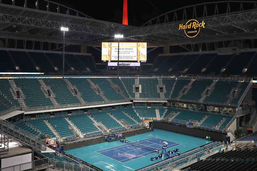 Court principal du Masters de Miami à l’intérieur du stade des Miami Dolphins
