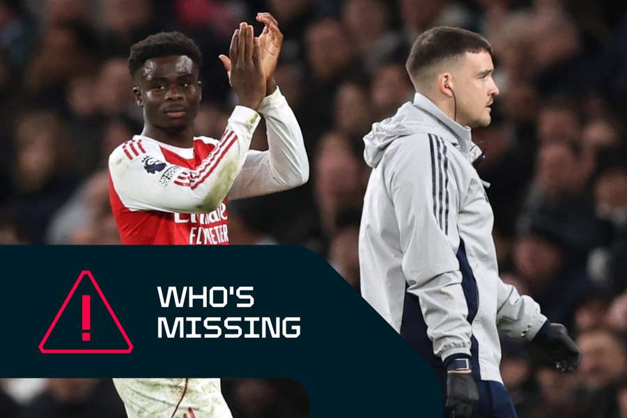 Arsenal's Saka picked up an injury in their win over Tottenham
