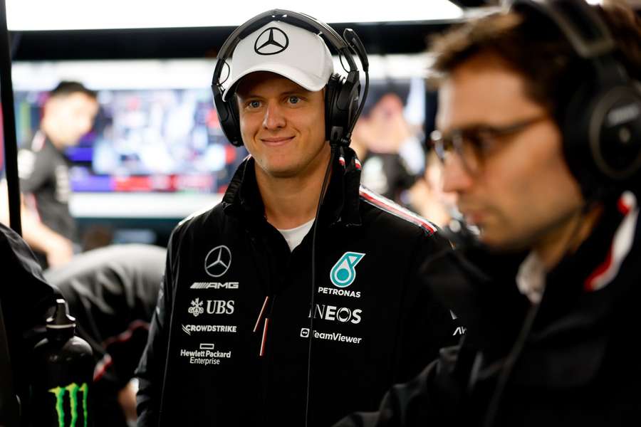 Schumacher watches on at the Canadian Grand Prix 