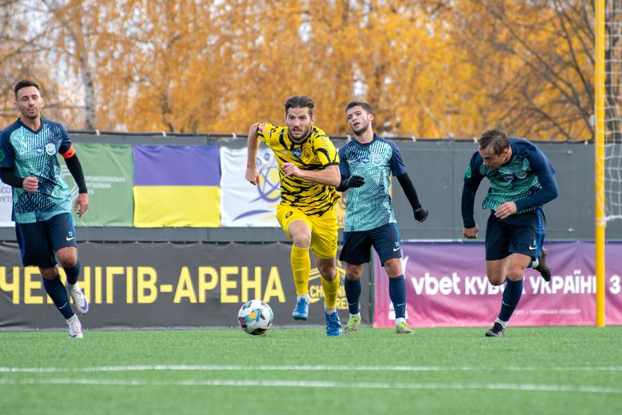 Andriy Porokhnya in the FC Chernihiv shirt