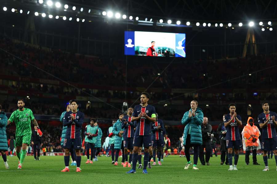 Le PSG après son match contre Arsenal.