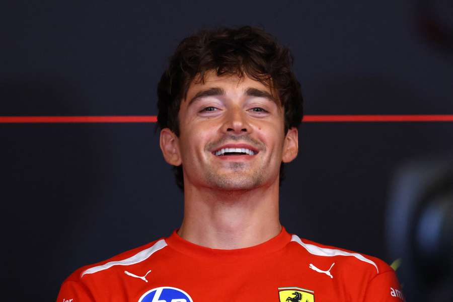 Charles Leclerc en rueda de prensa, este jueves.