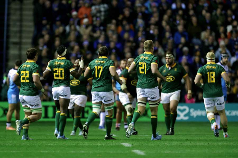 South Africa's replacement forwards entering the fray at Murrayfield over the weekend