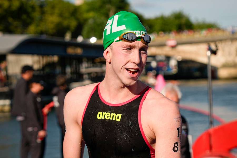 Olympiasieger Daniel Wiffen nach dem 10-km-Freiwasserschwimmen