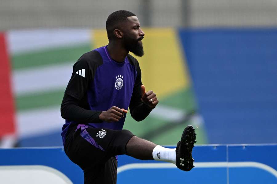 Rudiger in training with Germany