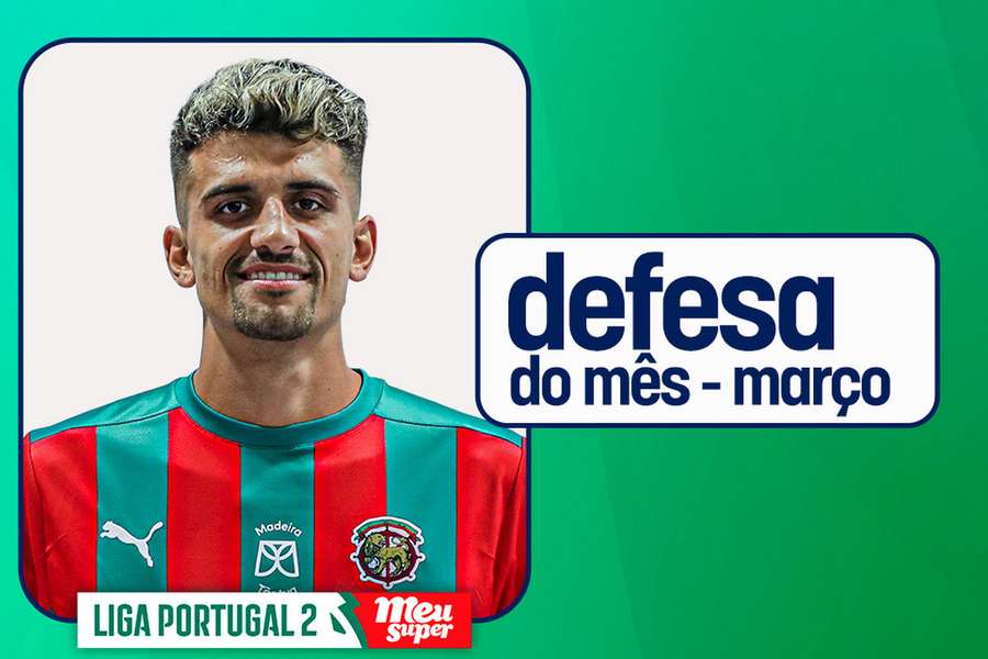 Romain Correia eleito melhor defesa do mês na Liga 2