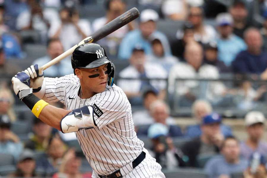 Aaron Judge squaring up for a hit (2025)