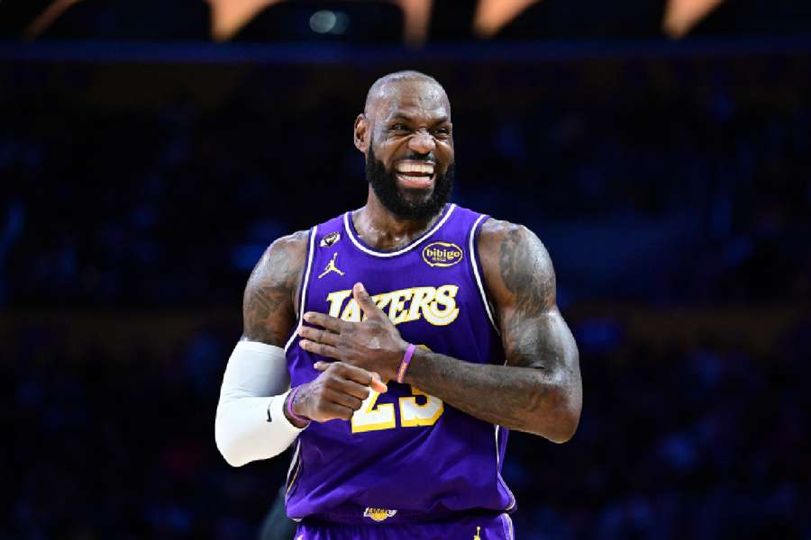 Lebron James was all smiles in Lakers win