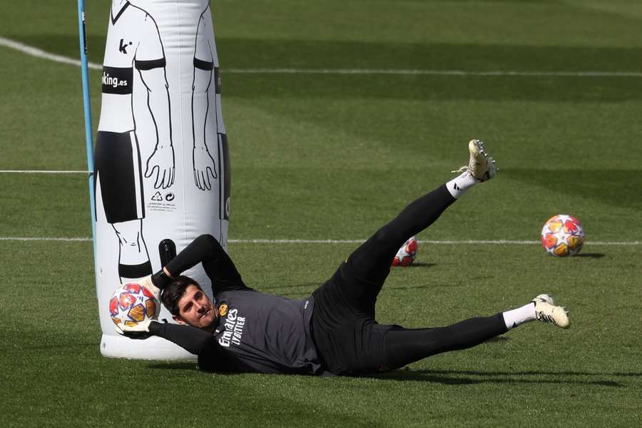 Courtois in training with Madrid
