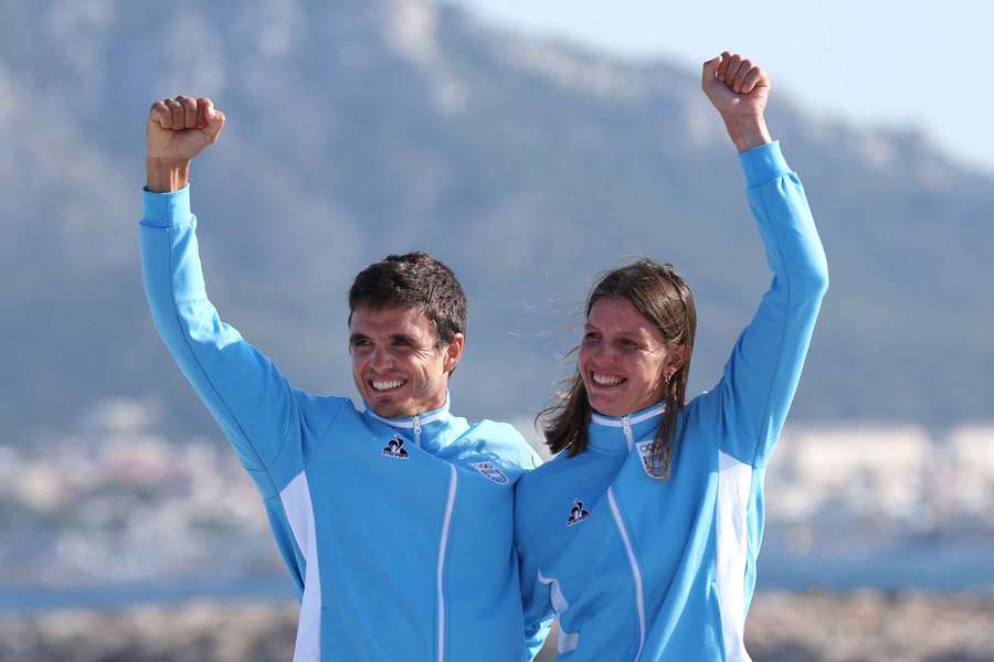 Eugenia Bosco, con su compañero Mateo Majdalani en París