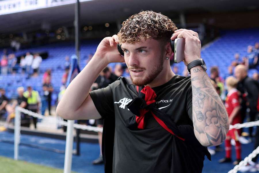 Harvey Elliott's before Liverpool's match against Ipswich