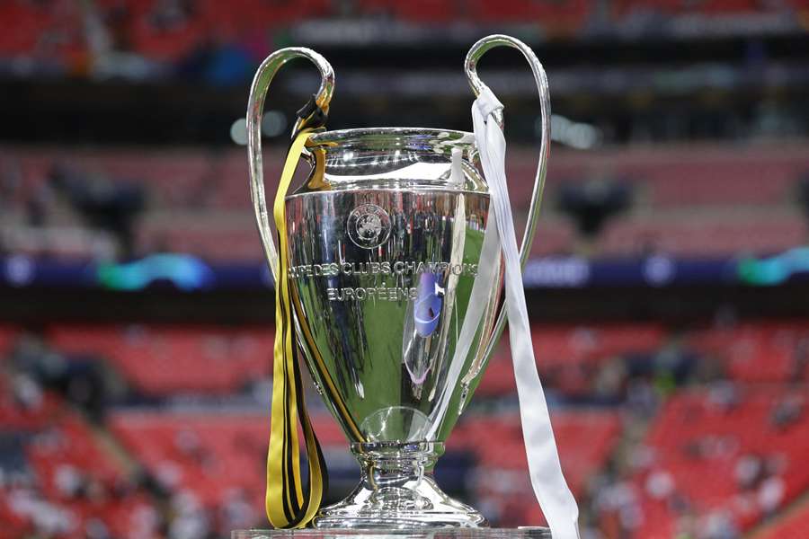 Imagen del trofeo de la Champions League antes de la pasada final entre Real Madrid y Borussia Dortmund