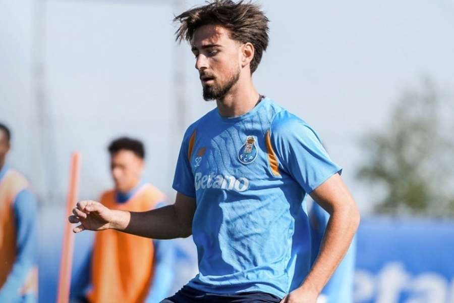 Martim Fernandes no treino do FC Porto