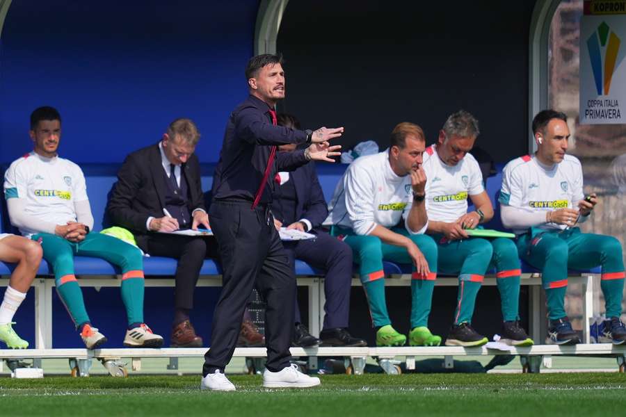 Fabio Pisacane durante la finale di Coppa Italia Primavera tra Milan e Cagliari