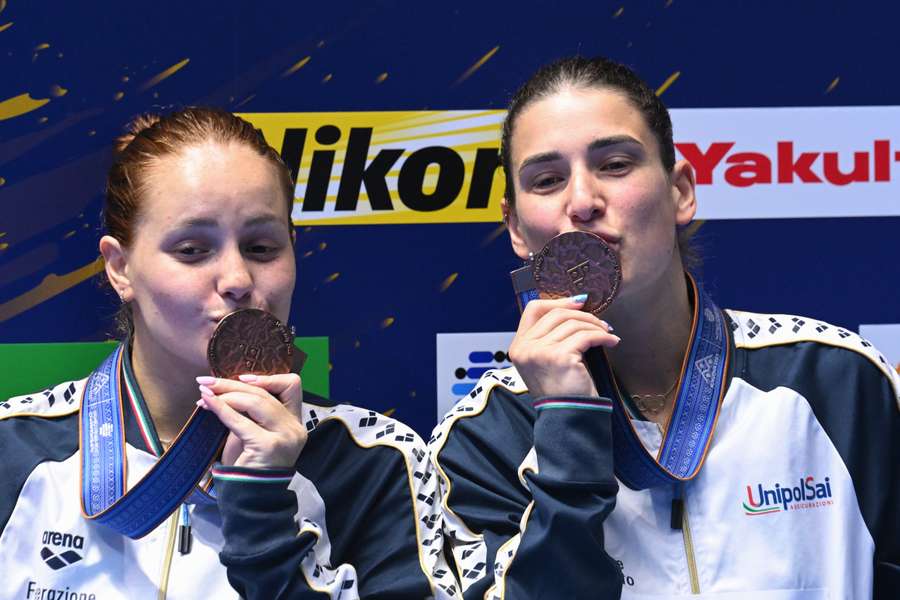 Chiara Pellacani ed Elena Bertocchi con il loro bronzo