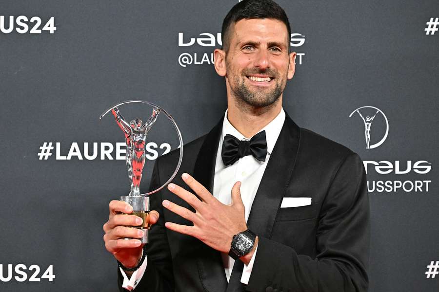 Novak Djokovic foi distinguido com o "Óscar do Desporto" na segunda-feira