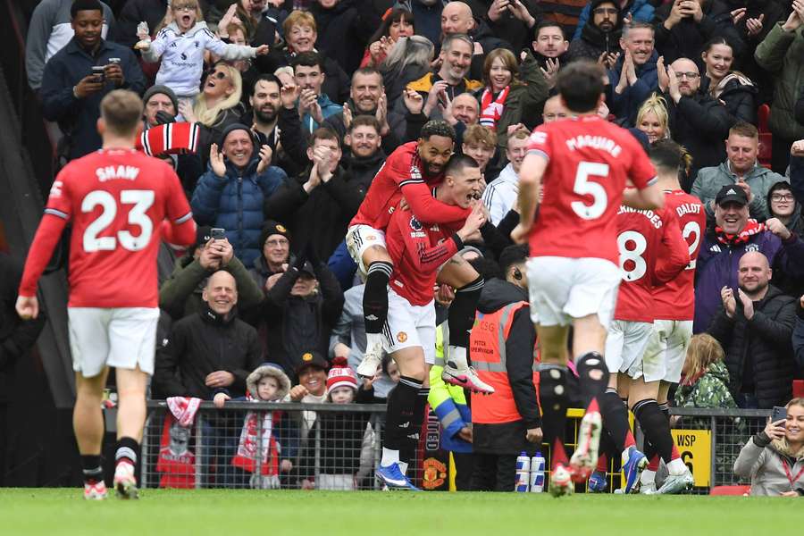 Manchester United en fête. Manchester United en fête.