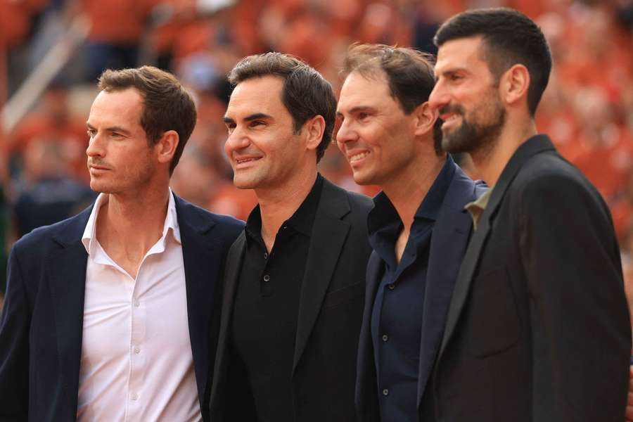 Andy Murray, Roger Federer, Rafael Nadal and Novak Djokovic
