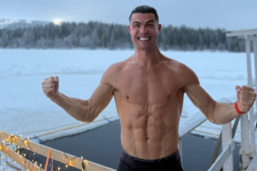 Cristiano Ronaldo está de férias na Lapônia, região no norte da Escandinávia