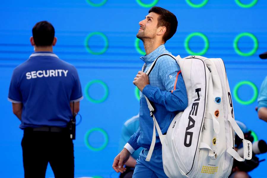 Novak Djokovic nach seinem Spiel gegen Andrey Rublev, an dessen Rand es zu einem Vorfall mit seinem Vater gekommen sein soll.