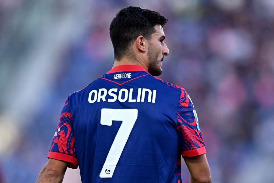 Riccardo Orsolini durante Bologna-Lecce