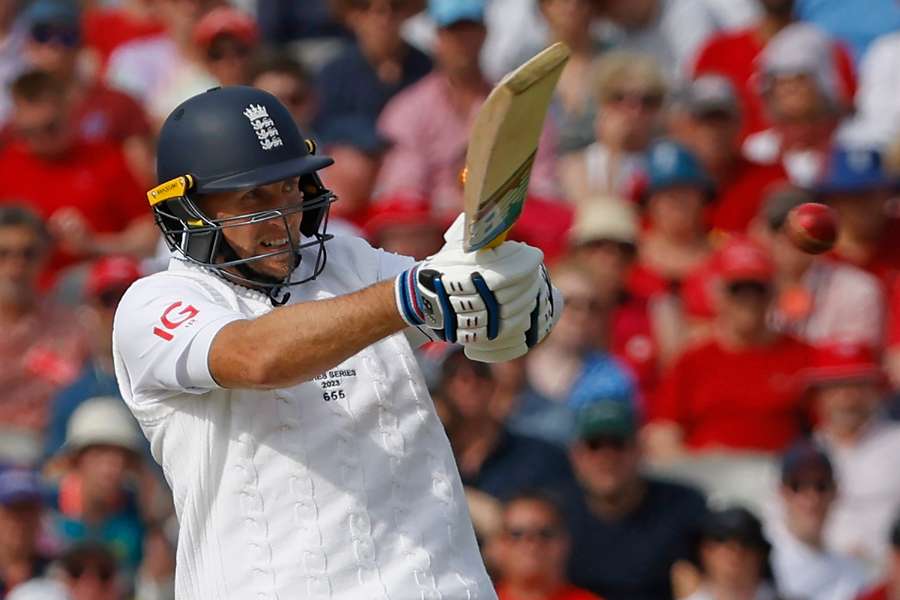 England's Joe Root plays a shot on day two of the second Ashes cricket Test match between England and Australia
