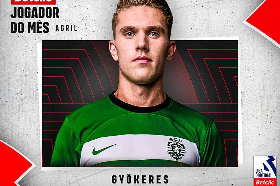 Gyökeres eleito Jogador do Mês da Liga Portugal pela quinta vez
