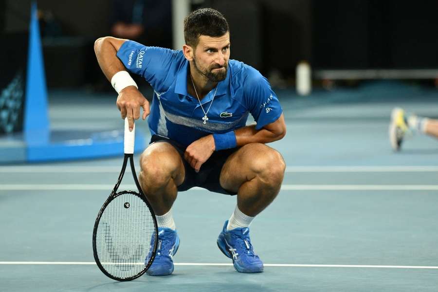Novak Djokovič na lednovém Australian Open.