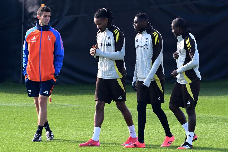 Thiago Motta durante l'allenamento di stamattina