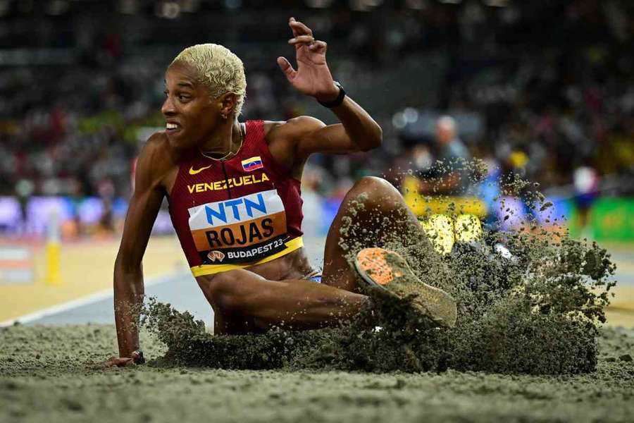 Yulimar Rojas won the women's triple jump with a leap of 15.08m