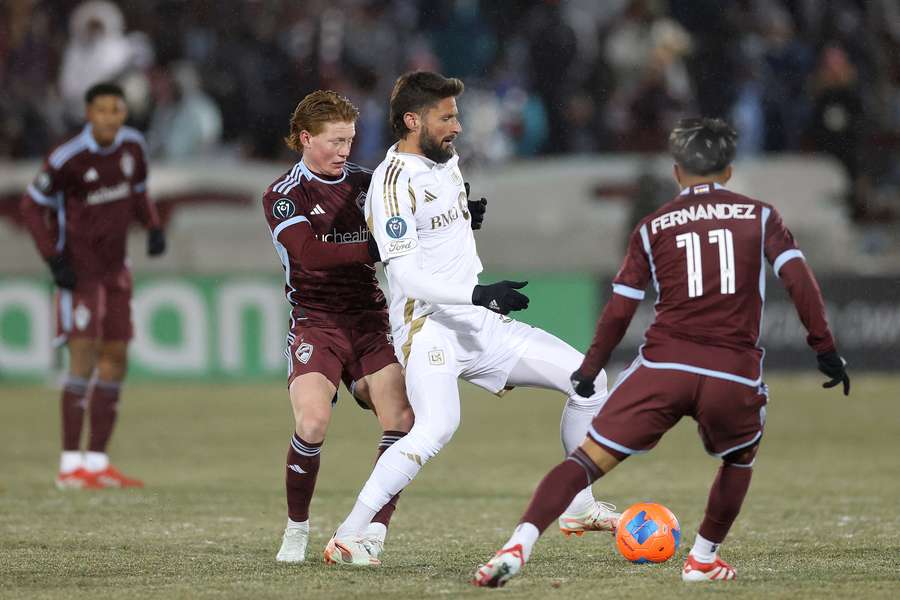 Giroud on the ball for Los Angeles FC