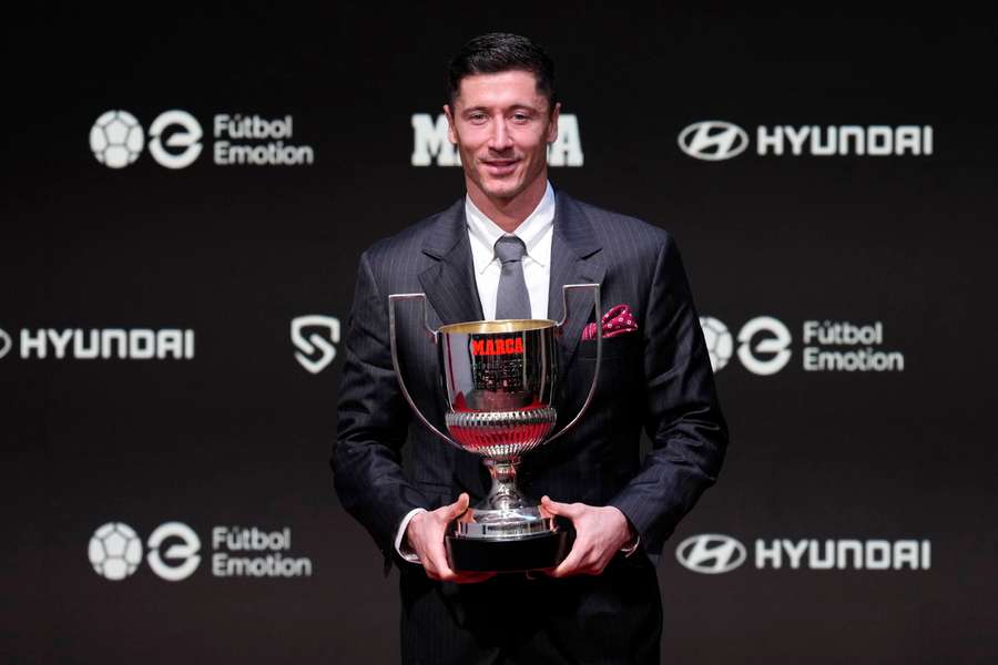 Lewandowski odebrał trofeo Pichichi - nagrodę dla najlepszego strzelca LaLiga