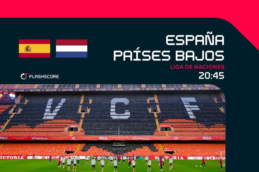 España recibe a Países Bajos en Mestalla.