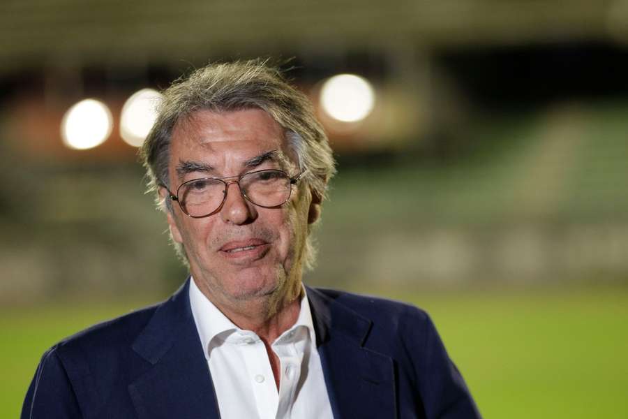 Massimo Moratti alături de jucătorii lui Inter, la finala Champions League câștigată de nerazzurri în 2010