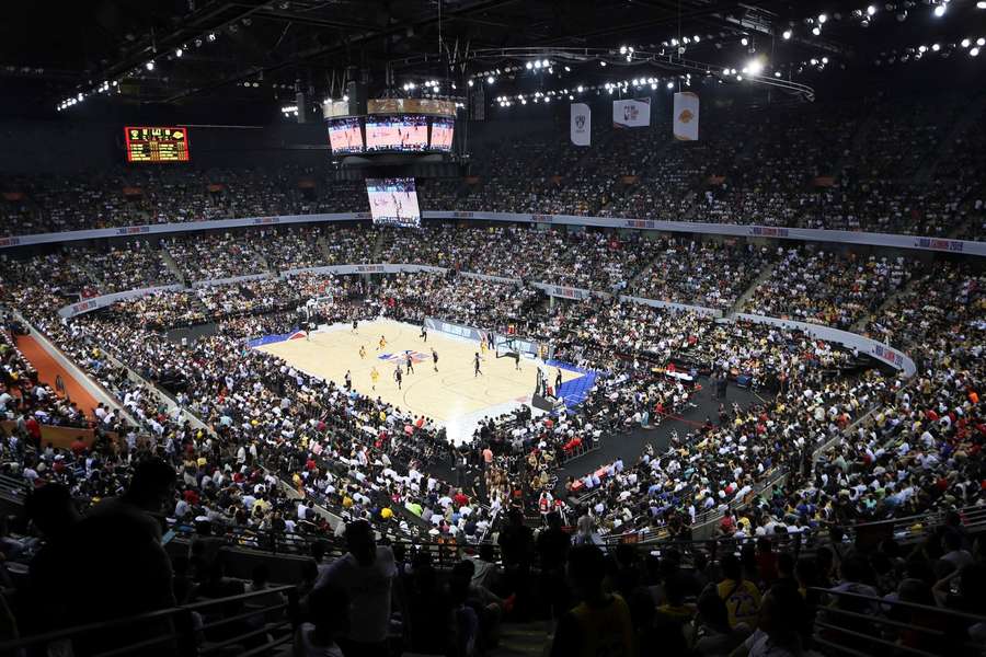 Um jogo entre os Nets e os Lakers em 2019 em Shenzhen 