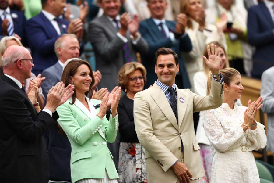 Federer received a standing ovation at Wimbledon