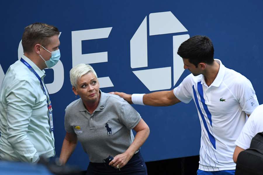 Djokovic hit a line judge during the US Open in 2020