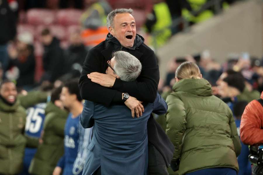 Luis Enrique celebrates at Anfield after last season's victory Luis Enrique celebrates at Anfield after last season's victory