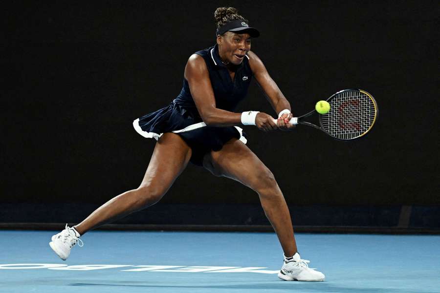 Venus Williams in action at the 2026 Australian Open
