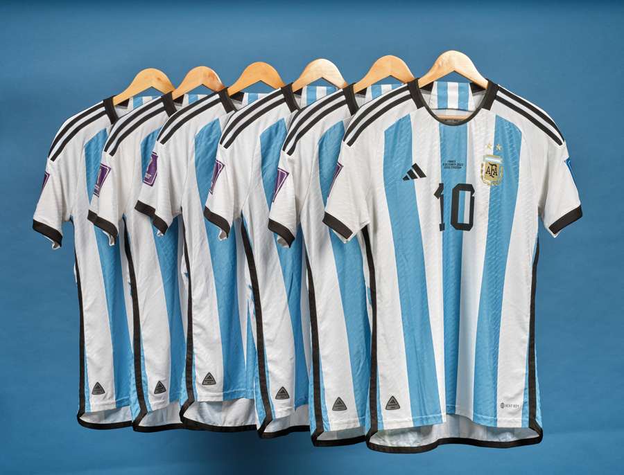 Lionel Messi's worn shirts from the 2022 FIFA World Cup