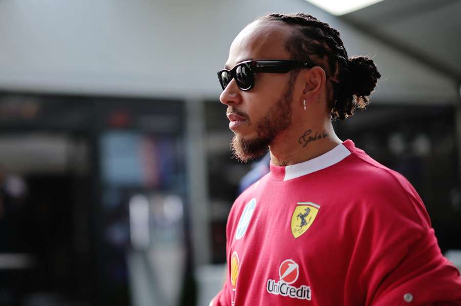 Lewis Hamilton walking through the paddock at the Australian Grand Prix